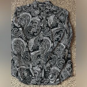 Black and White Paisley Shirt